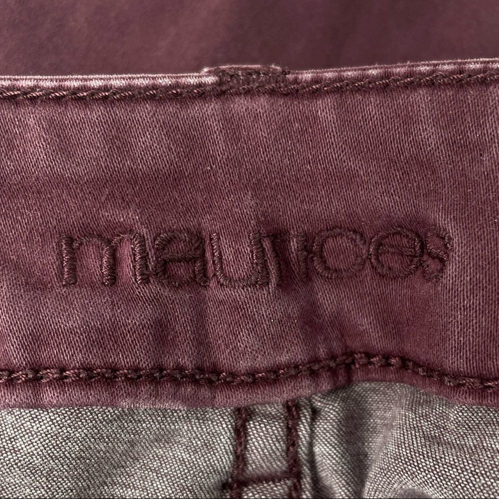 Maurices Skinny Jeans Burgundy Size Large - Picture 5 of 10